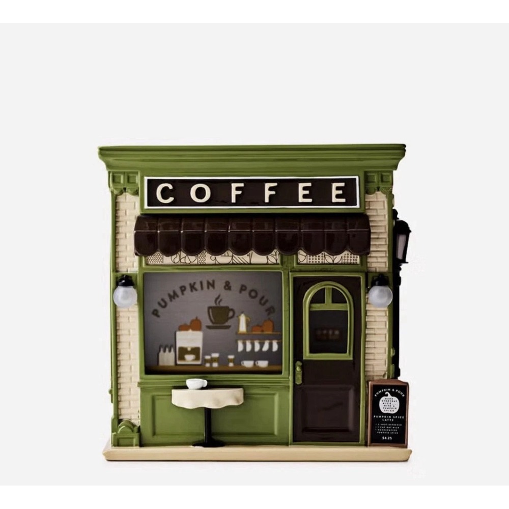 New! Bath & Body Works BOOKSTORE/COFFEE SHOP Light-up 3-Wick Candle Holder